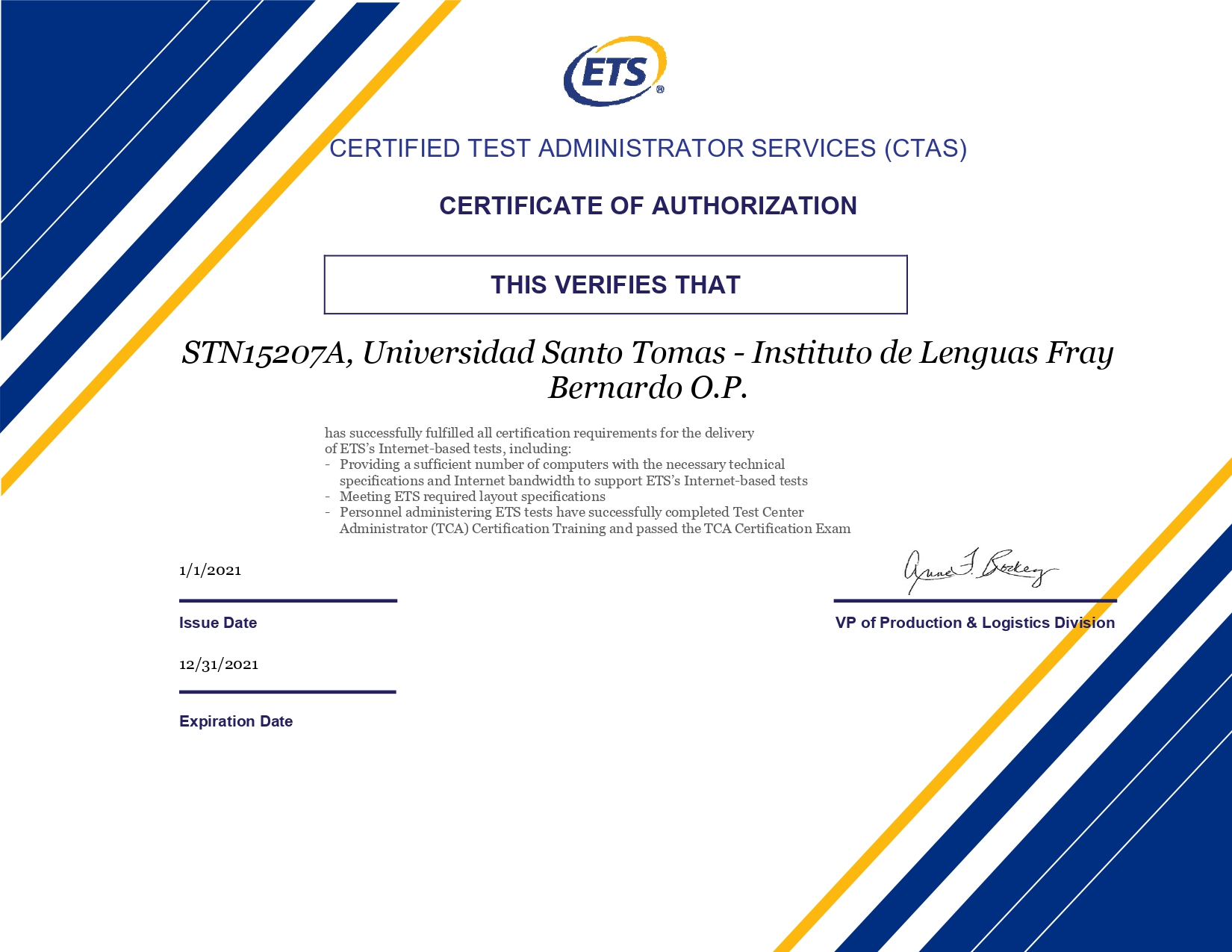 certificado A